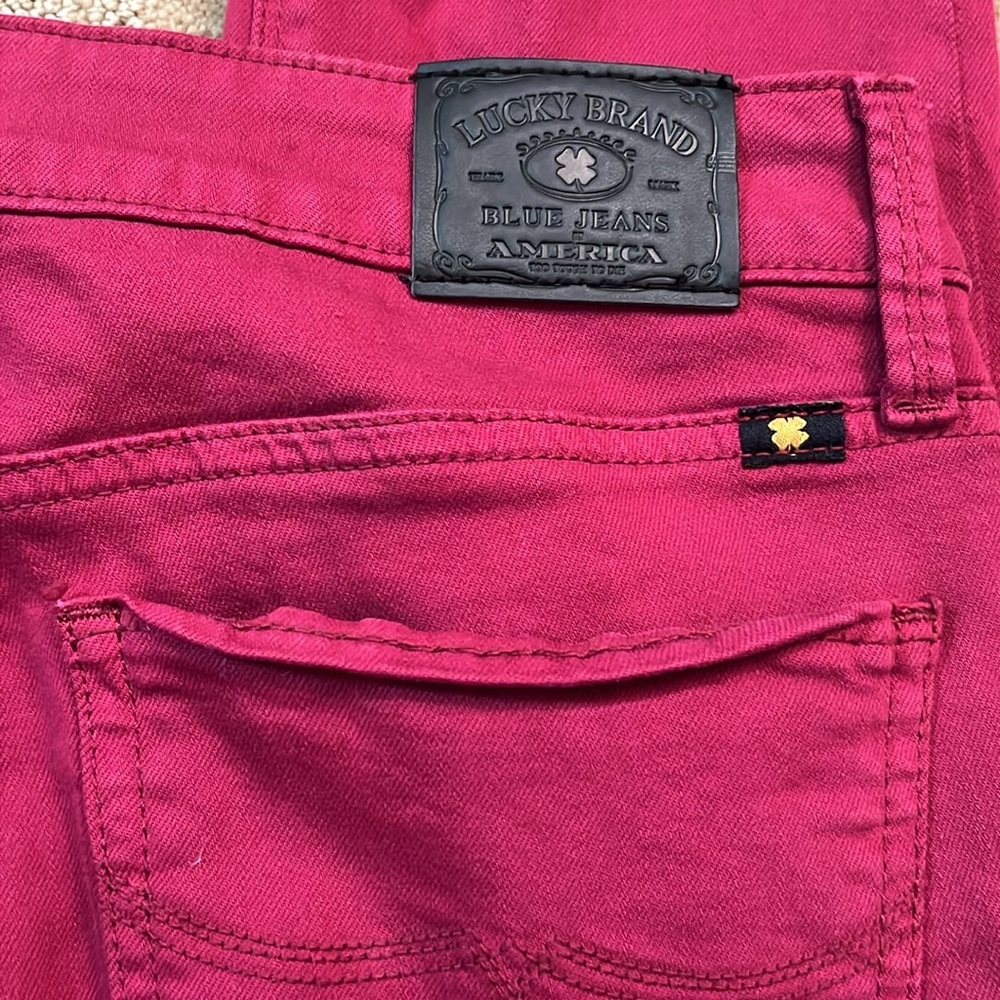 Lucky Brand Lolita Skinny Dark Pink Jeans, 8/29A - Picture 7 of 7